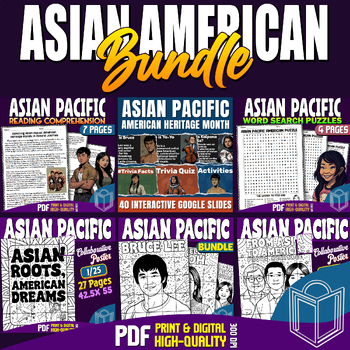 Preview of Asian Pacific American Heritage Month Bundle: Engaging Activities for Classroom