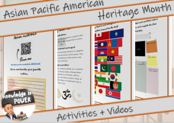 Preview of Asian/Pacific American Heritage Month | English + Spanish | For kids
