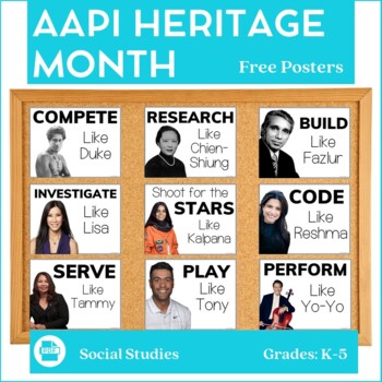 Preview of Asian Pacific American Heritage Month Poster Set FREE