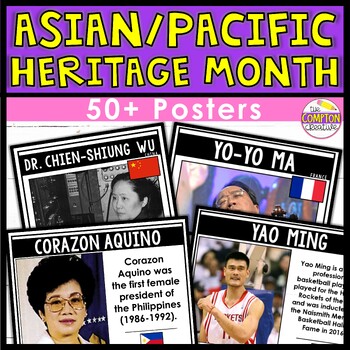 Preview of Asian Pacific American Heritage Month Bulletin Board - AAPI Month Posters + Bio