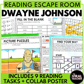 Preview of Asian Pacific American Heritage Month Reading Escape Room about Dwayne Johnson