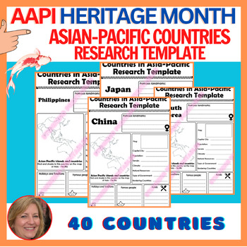 Preview of Asian Pacific American Heritage Month Reseach Template | Asia Countries