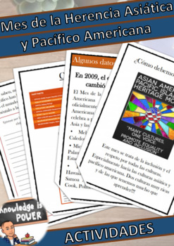 Preview of Asian Pacific American Heritage Month Spanish | For All Ages
