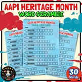 Asian Pacific American Heritage Month Word Scramble Puzzle