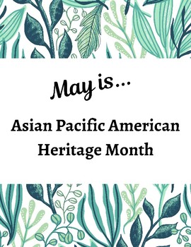 Preview of Asian Pacific American Heritage Month - printable sign