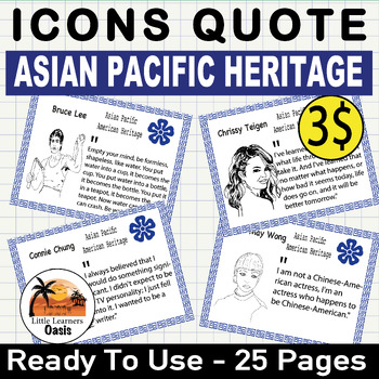 Preview of Asian Pacific American Month Icons Quote  Bulletin Board-25 Inspirational