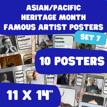 Preview of Asian/Pacific Heritage Month - AAPI Famous Artist Posters - 11"x14" - Set 7