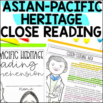 Preview of Asian Pacific Heritage Month Close Reading Passages | Reading Comprehension