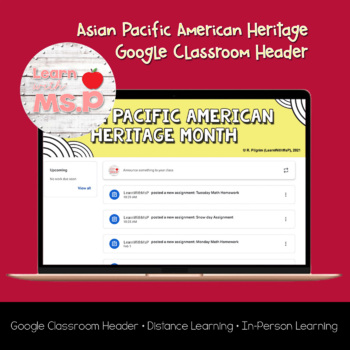 Preview of Asian Pacific Heritage Month Google Classroom Header | Distance Learning Banner