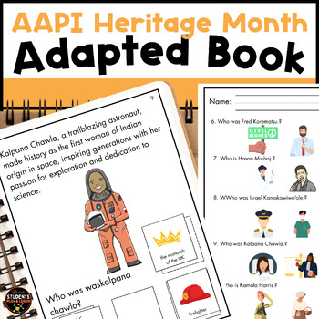Preview of Asian Pacific Heritage Month Reading Adapted Book - Activities Special Education