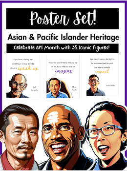 Preview of Asian & Pacific Island Heritage Month Poster Set! Celebrate API Month!