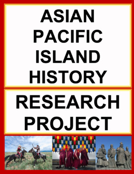 Preview of Asian Pacific Island Heritage (AAPI) Research Project | Printable & Digital