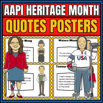 Preview of Asian - Pacific Islander American Heritage Quotes Posters Bulletin Board
