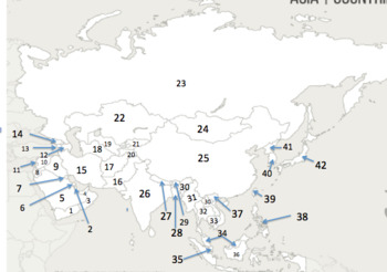 Preview of Asian countries by number