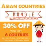 Asian countries clipart sets BUNDLE