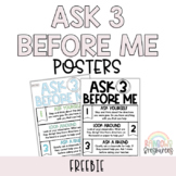 Ask 3 Before Me Poster Freebie
