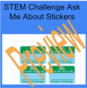 Preview of Ask Me About My Design Challenge- Write in Printable Stickers
