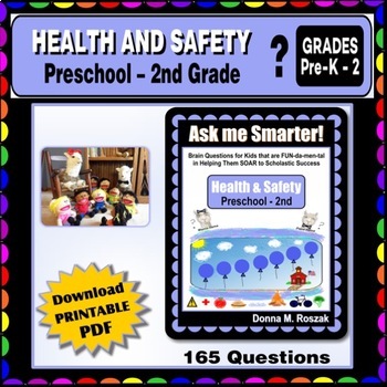 Preview of DISTANCE LEARNING! Preschool-2nd Grade HEALTH & SAFETY Questions & Answers