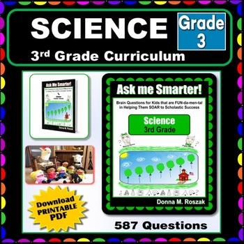 Preview of DISTANCE LEARNING! 3rd Grade SCIENCE Curriculum- Progressive Questions & Answers