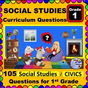Preview of Homeschool Curriculum SOCIAL STUDIES and CIVICS 1st Grade Questions and Answers