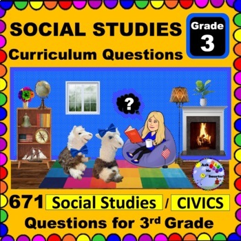 Preview of Homeschool Curriculum SOCIAL STUDIES and CIVICS 3rd Grade Questions and Answers
