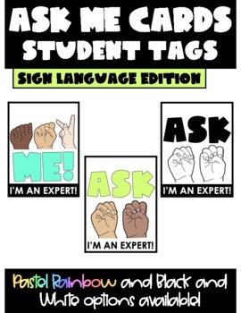 Ask Me, I'm an Expert Badges Printable by TeacherPolly