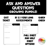 RI 2.1 Ask and Answer Question Exit Slip Assessments Year 