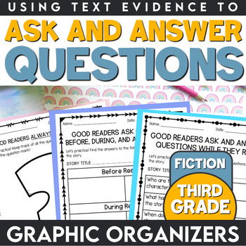 Preview of Asking Questions Graphic Organizers 3rd Grade Graphic Organizers Ask and Answer