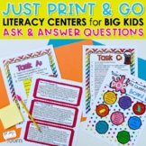 Ask and Answer Questions Literacy Center