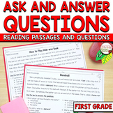 Ask and Answer Questions Informational Reading Passages an