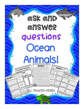 Ask and Answer Questions: Ocean Animals by MissMiniMills | TPT