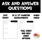 RI 2.1 Ask and Answer Questions Exit Ticket Assessment 2nd Qtr.