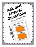 Ask and Answer Questions Sticky Note-taking Sheet CCSS.ELA