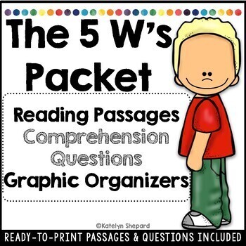 Preview of Asking and Answering Questions using The 5 W's Reading Comprehension RL.2.1