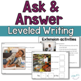Ask & Answer Writing 2 levels - WH Questions, Describing &