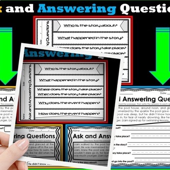 Preview of Asking and Answering Questions 1st Grade Comprehension Activities