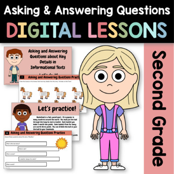 Preview of Asking & Answering Informational Texts 2nd Grade Google Slides | Guided Reading