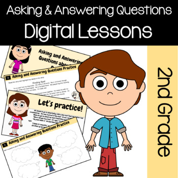 Preview of Asking & Answering Questions 2nd Grade Literacy Google Slides | Guided Reading