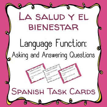 Preview of Asking & Answering Questions About Health in Spanish - La salud y el bienestar