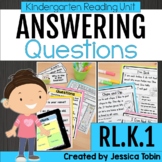 Asking & Answering Questions Activities RL.K.1 - Kindergar