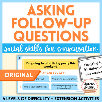 Preview of Asking Follow Up Questions | Social Communication Skills for Conversation