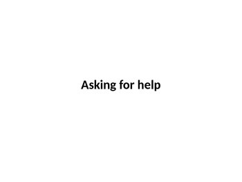 Preview of Asking For Help Social Story