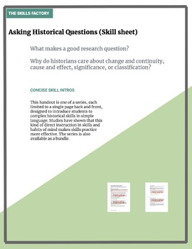 Preview of Asking Historical Questions