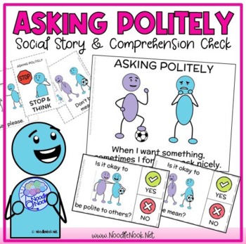 Preview of Asking Politely Social Story for Behavior (Social Skills in Special Ed)