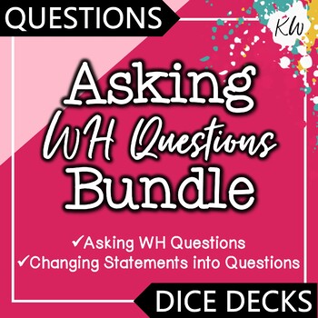 Preview of 2 Asking Questions Speech Therapy Games (Asking WH Questions & more) BUNDLE