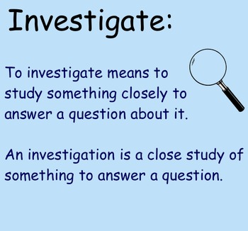 Preview of Conducting Investigations - Smartboard