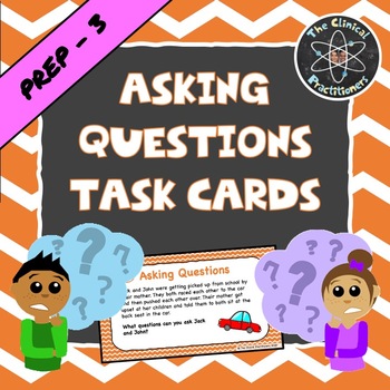 Preview of Asking Questions Distance Learning Task Cards