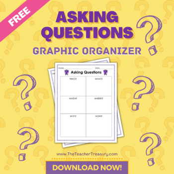 Preview of Asking Questions Graphic Organizer: Who What When Where Why and How?