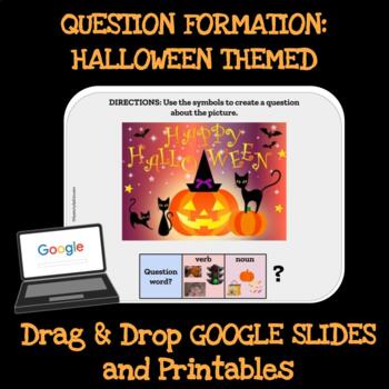Preview of Asking Questions Halloween Edition for Special Ed and Speech Therapy
