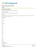 Asking Questions Lesson Plan